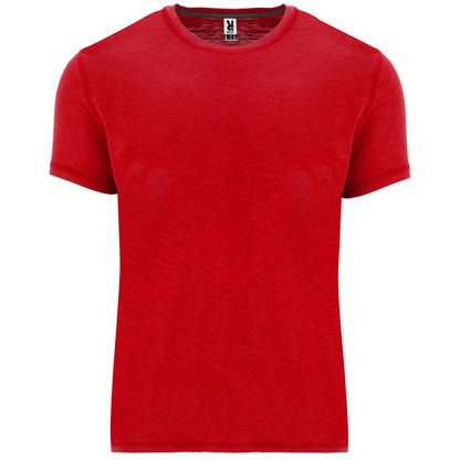 innovateQ Best-Preis-Garantie: T-Shirt kurzarm in schrag meliertem Stoff TERRIER CA0396 rot