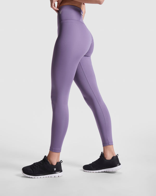 innovateQ Best-Preis-Garantie: Knochelhohe Sportleggings mit breitem Bund BURU LG0397 violett