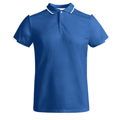 innovateQ Best-Preis-Garantie: Funktions Kurzarm-Poloshirt aus recyceltem antibakteriellem Polyester TAMIL PO0402 königsblau/weiss