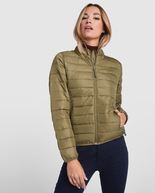 innovateQ Best-Preis-Garantie: Taillierte Steppjacke gefuttert Wattierung 100% Polyester  Durchgehender Reissverschluss mit Kinnschutz und PullerTon-in-Ton FINLAND WOMAN RA5095 schwarz