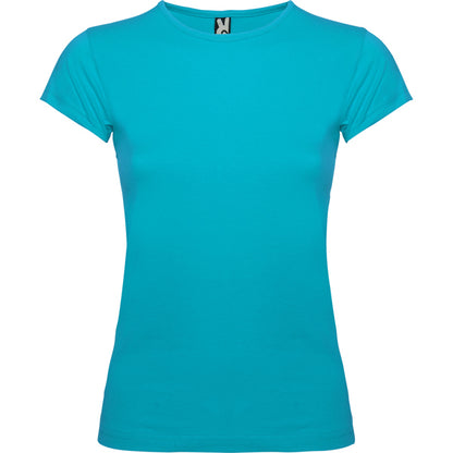 innovateQ Best-Preis-Garantie: Damen T-Shirt mit eingefasstem Rundhalsausschnitt in feinem Rippstrick BALI CA6597 rot