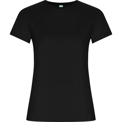 innovateQ Best-Preis-Garantie: Figurbetontes Kurzarm-Damen T-Shirt aus Bio-Baumwolle GOLDEN WOMAN CA6696 marine