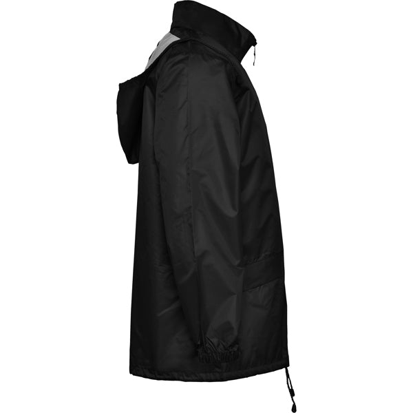 innovateQ Best-Preis-Garantie: Regenjacke mit Stehkragen und herausnehmbarer  Kapuze mit Kordelzug ESCOCIA CB5074 schwarz