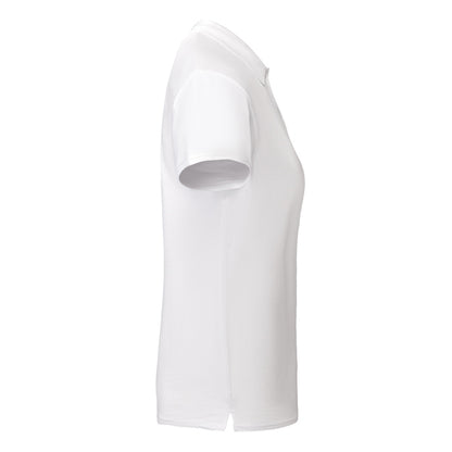 innovateQ Best-Preis-Garantie: Tailliertes Kurzarm-Poloshirt fur Damen aus OCS-zertifizierter Bio-Baumwolle PRINCE WOMAN PO6618 weiss