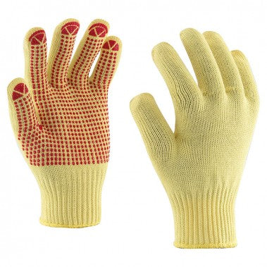 Best-Preis-Garantie:  Doppelsträngige-Gestrickte Kevlar® Handschuhe PVC gepunktet MAMMOTH-2T-DOT